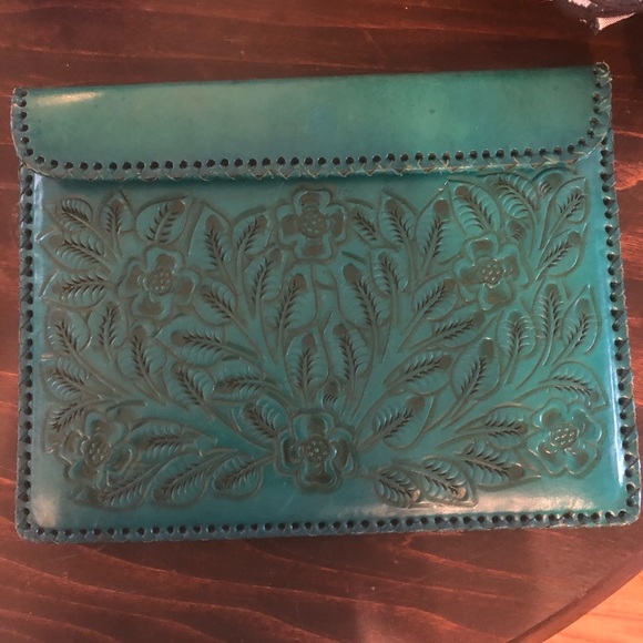 Bags Stamped Leather Briefcase Poshmark